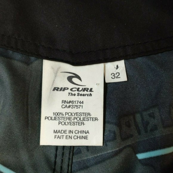 Rip Curl Black Blue Board Shorts Size 32 - Picture 7 of 11